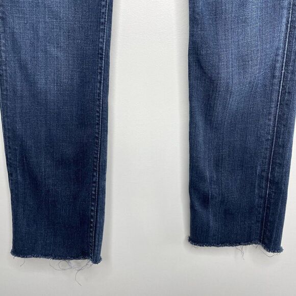 HUDSON Womens Carly Straight Flap-Pockets Jeans Sz 25 Raw-Hem Stretch Low-Rise - Picture 3 of 10